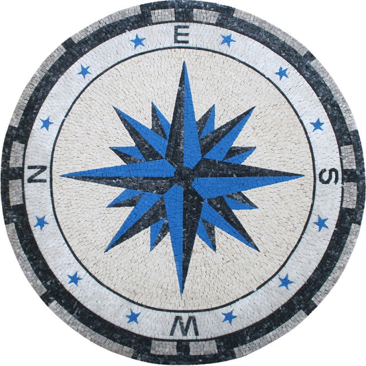 Compass Medallion - Custom Mosaic