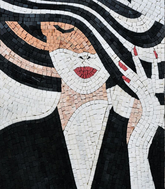 Handmade Mosaic Tiles For Sale - Elegant Women | Mosaic Potraits | iMosaicArt