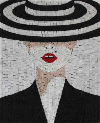 Modern And Chic Black & White Mosaic Portrait | Mosaic Potraits | iMosaicArt