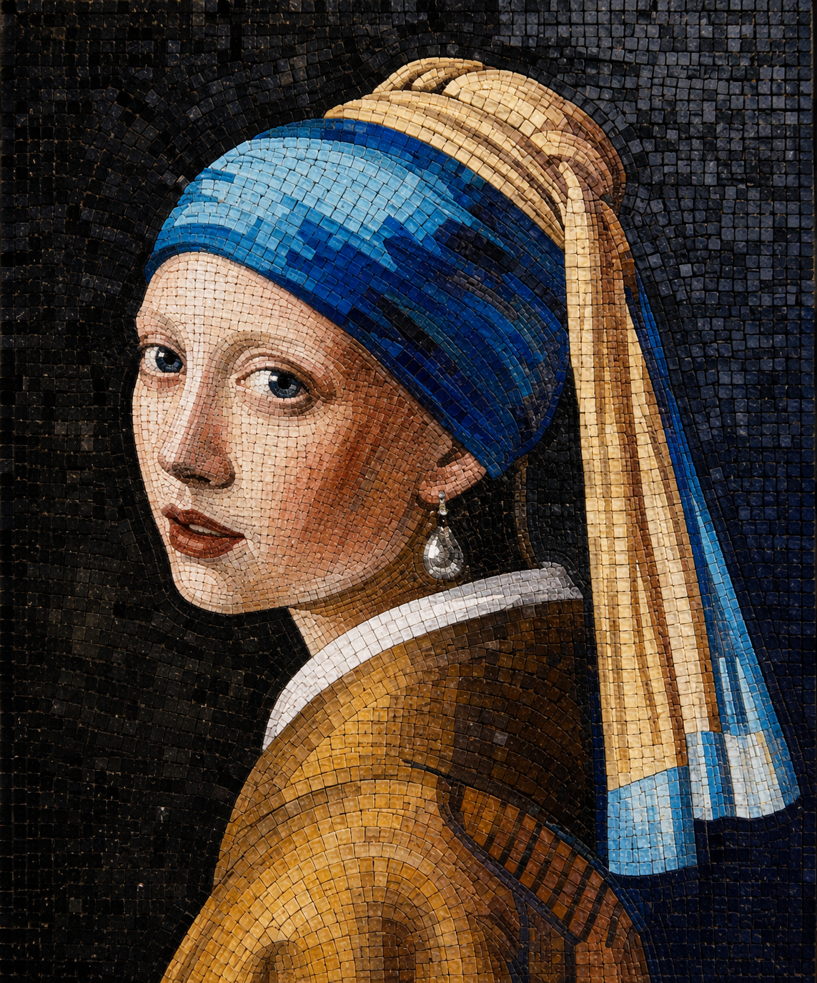 Girl with a Pearl Earring Mosaic