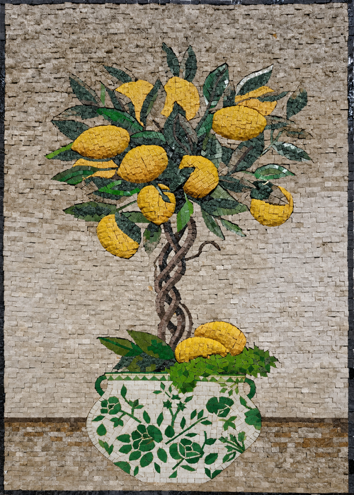 Lemon Topiary Tree Mosaic Art