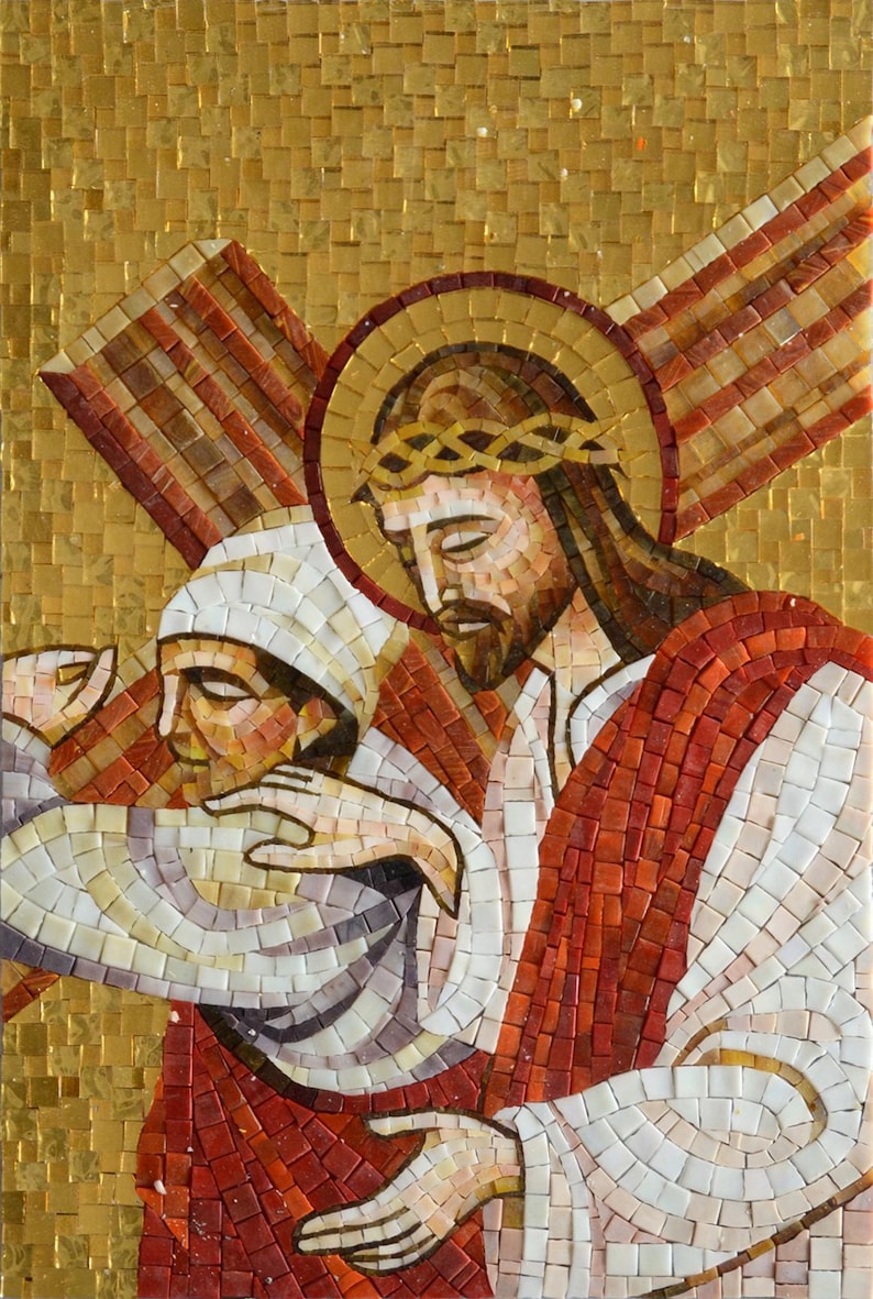Christ Embracing the Faithful Mosaic