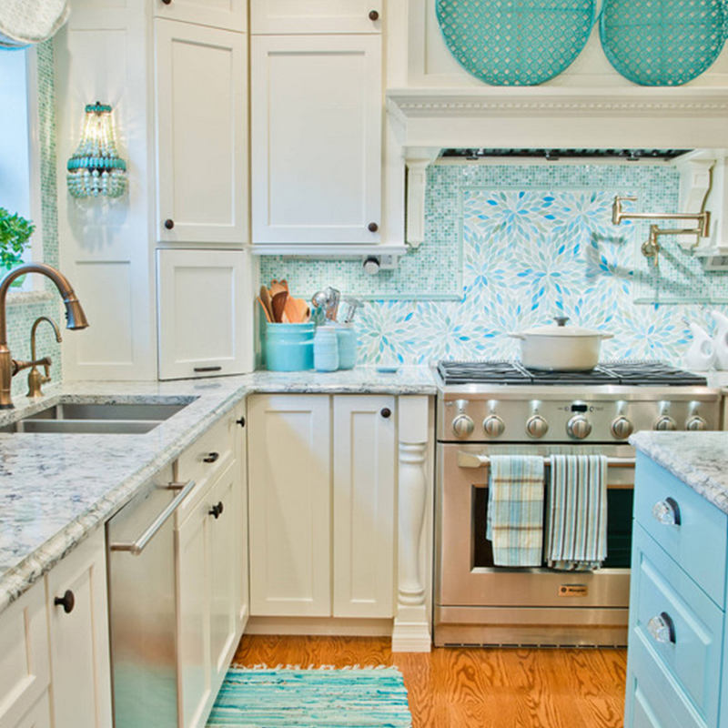 Artistic backsplash tiles