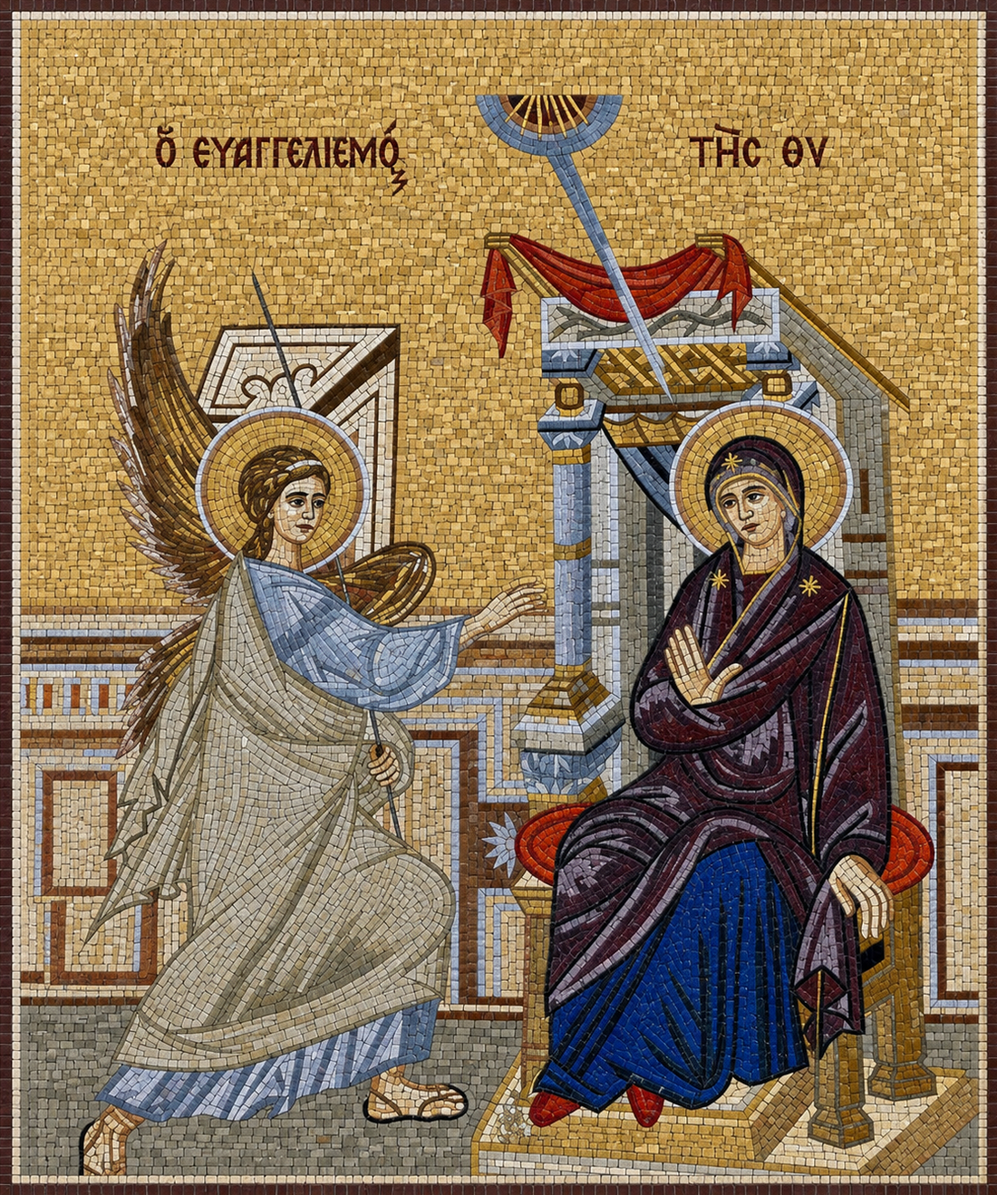 The Annunciation Icon Mosaic Art