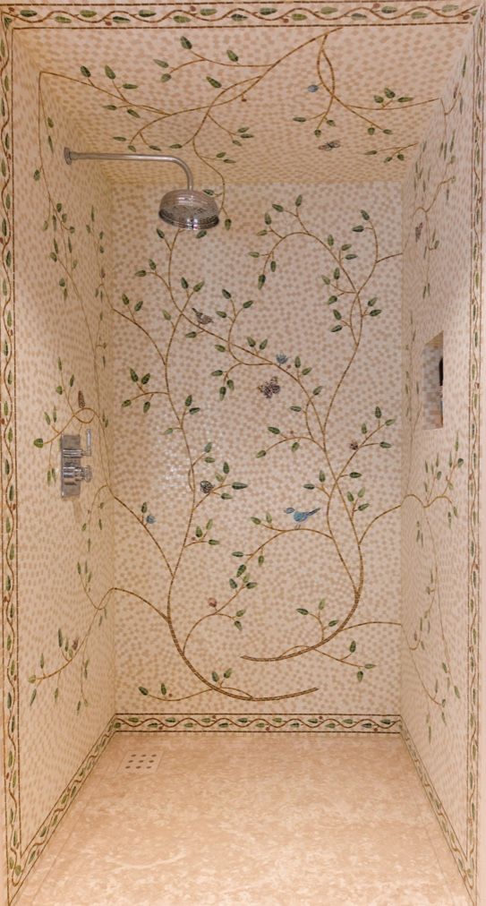 Premium bathroom mosaic artwork
