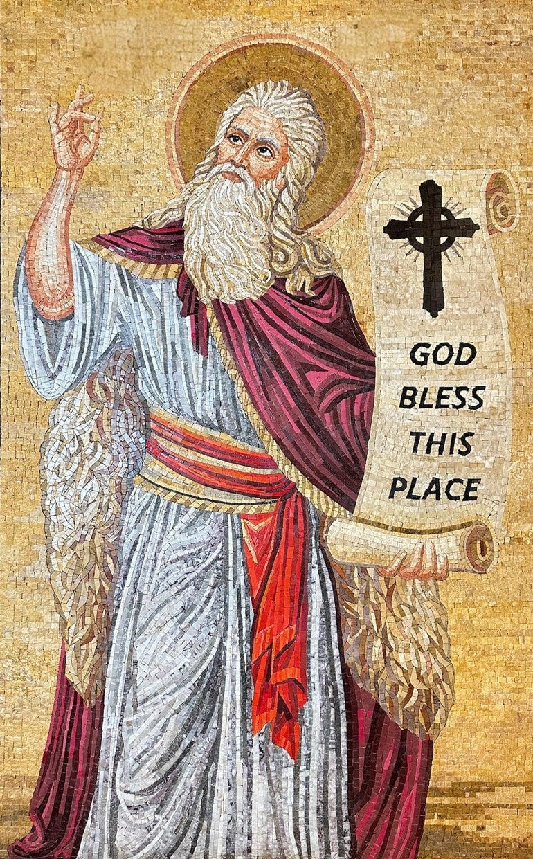 God Bless This Place Saint Icon Mosaic Art