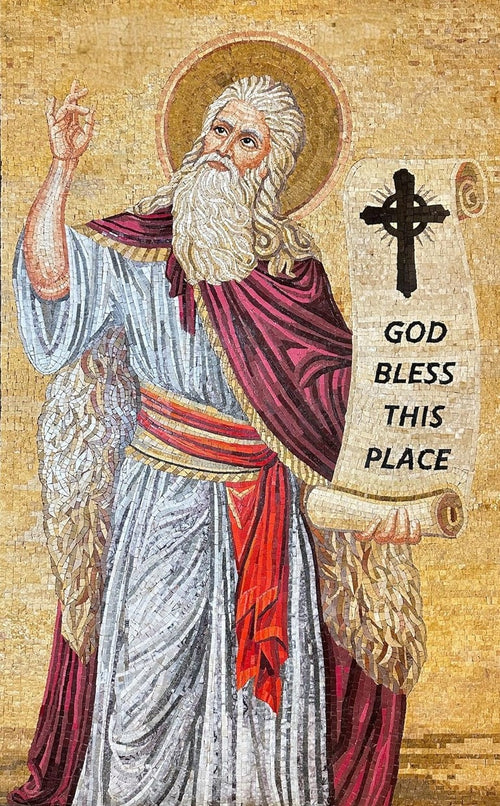 God Bless This Place Saint Icon Mosaic Art