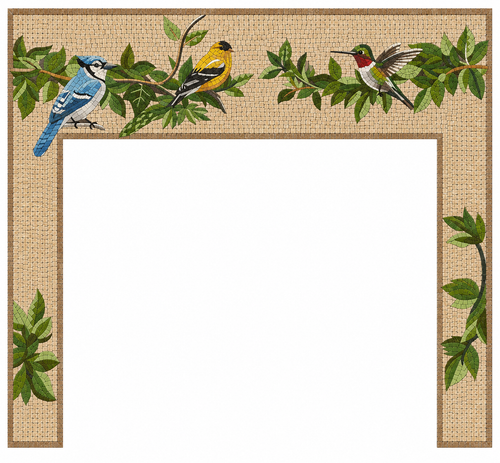 Songbirds & Leaves Mosaic Border Frame