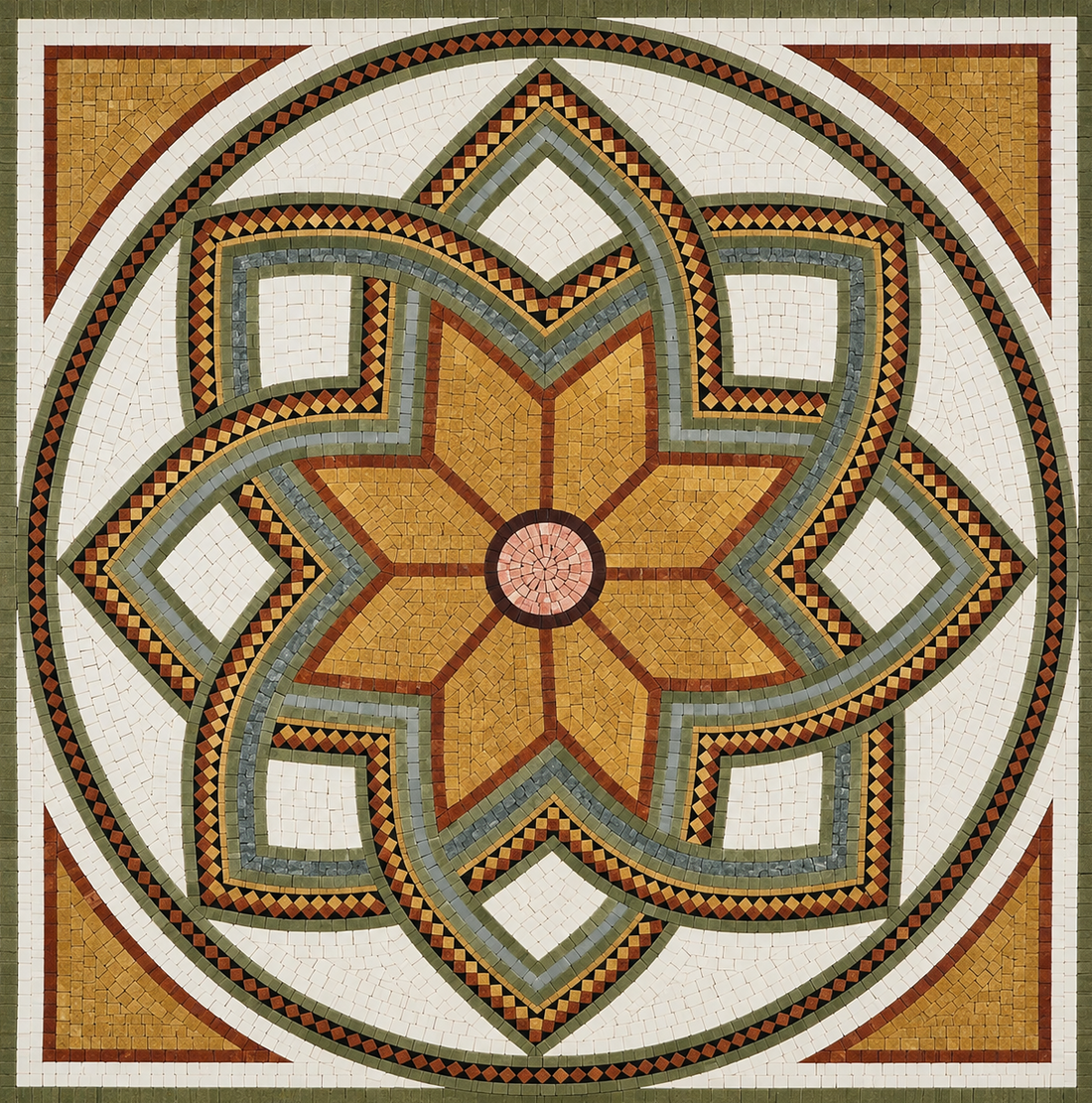 Geometric Mosaic - Flower Mosaic Artwork