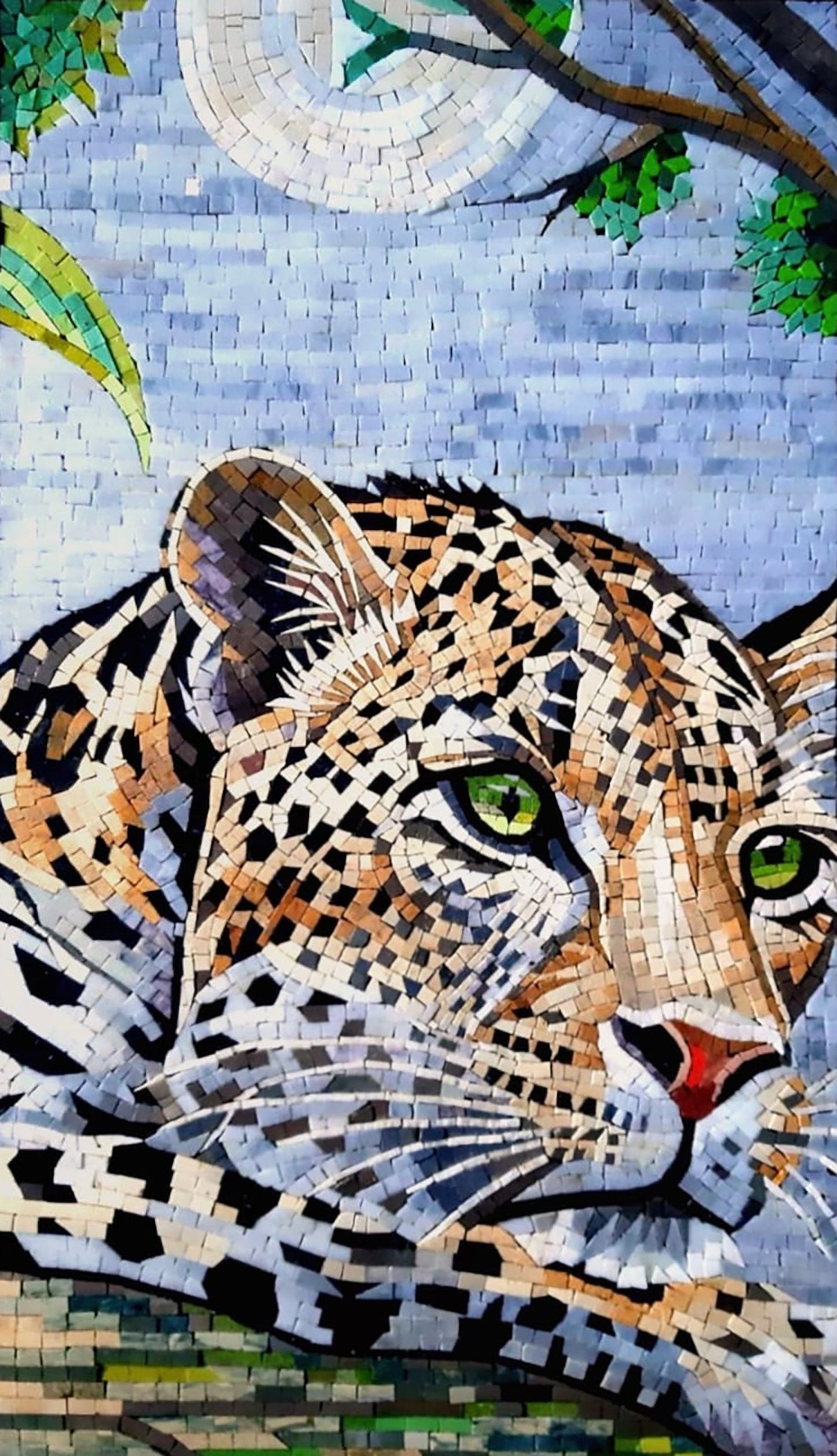Leopard Mosaic- Animal Mosaic Art