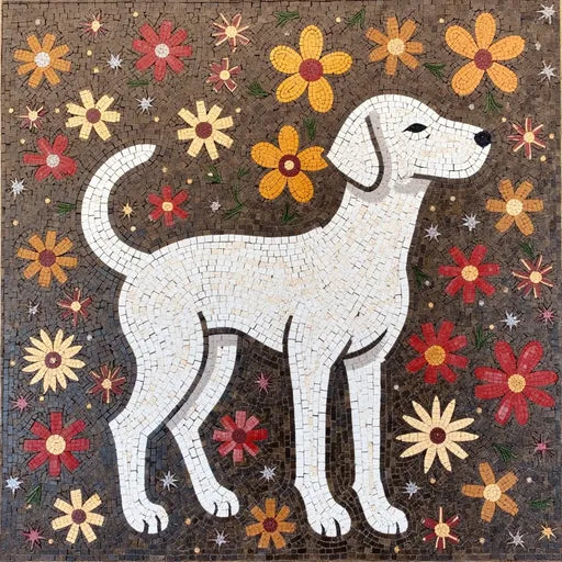 Loyal Dog Mosaic: A Tribute to Man’s Best Friend