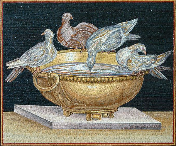 Sosus of Pergamon: Doves Mosaic Design Reproduction