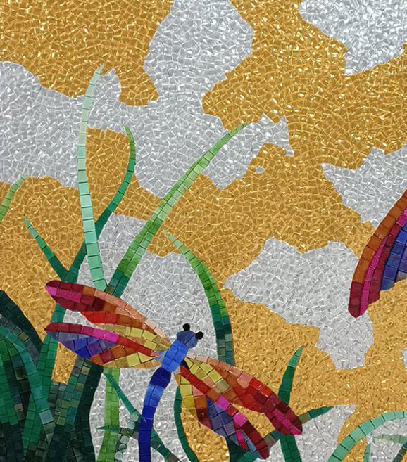 Beautiful Butterfly Mosaic Tile Wall Art