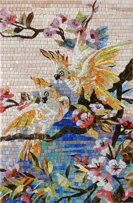 Macaw white Parrots - Mosaic Scenery