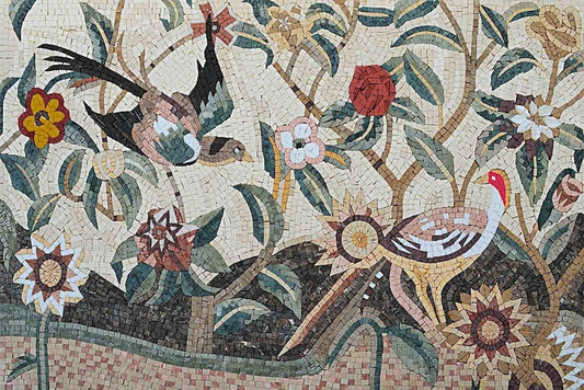 Feathered Paradise Mosaic - Artwork Piece
