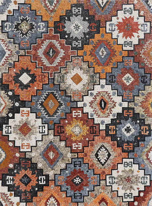 Geometric Symphony: Tessellation Patterns Mosaic Tile Art