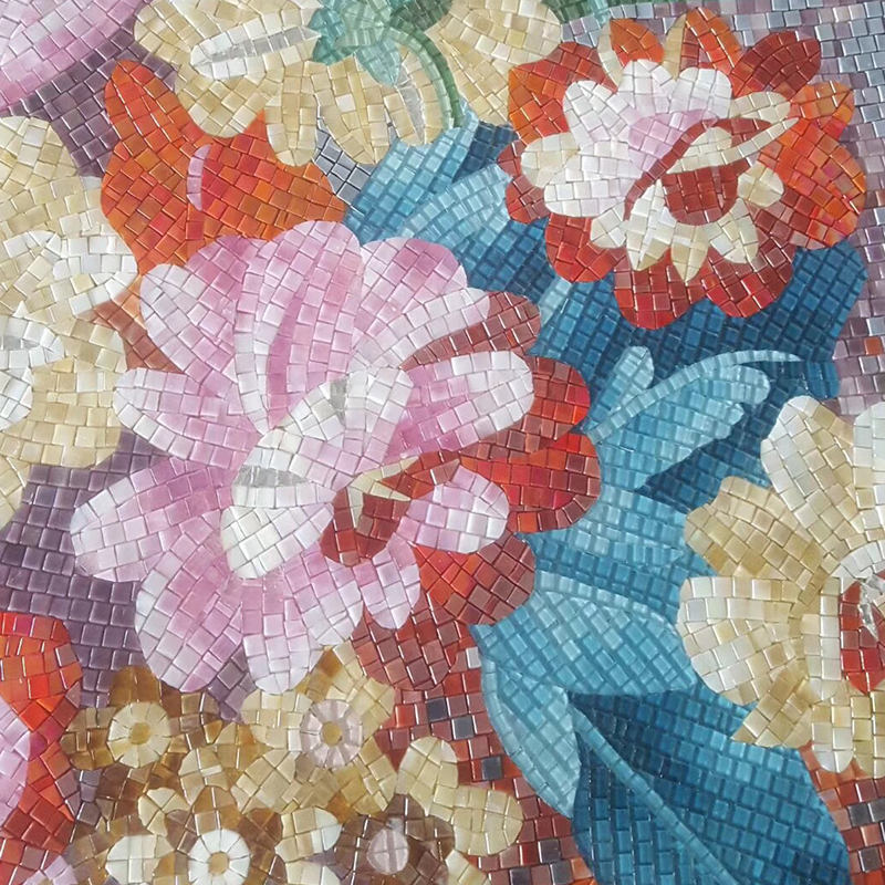Botanical Mosaic Artwork - Nature-Inspired Home Decor