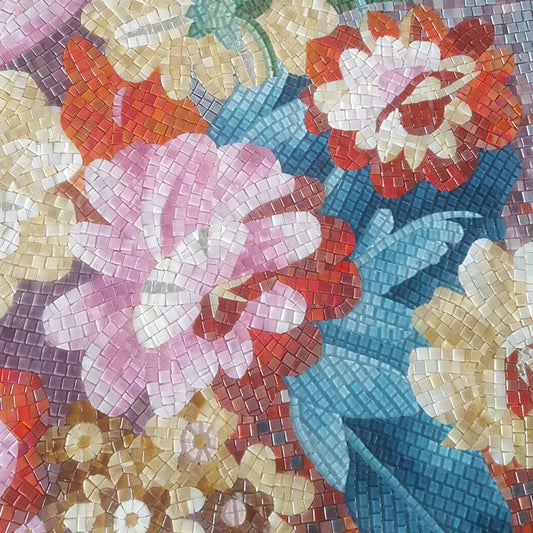 Botanical Mosaic Artwork - Nature-Inspired Home Decor