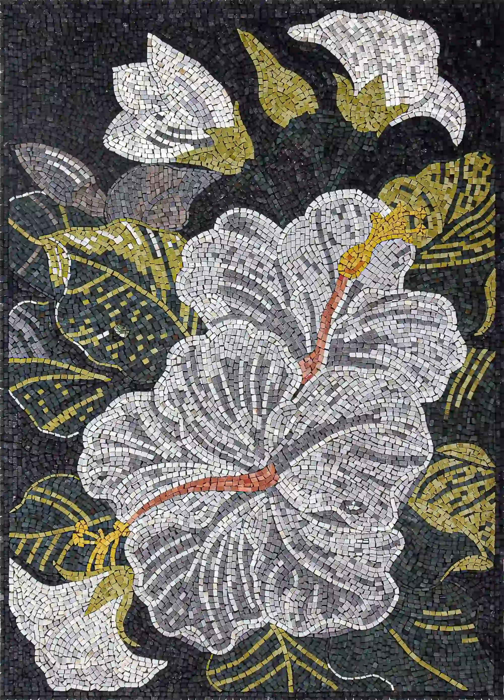 Modern Elegance: Contemporary Floral Mosaic Artwork