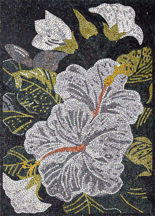 Modern Elegance: Contemporary Floral Mosaic Artwork