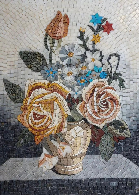 Finest Cut Handcrafted Mosaic Flower Pot
