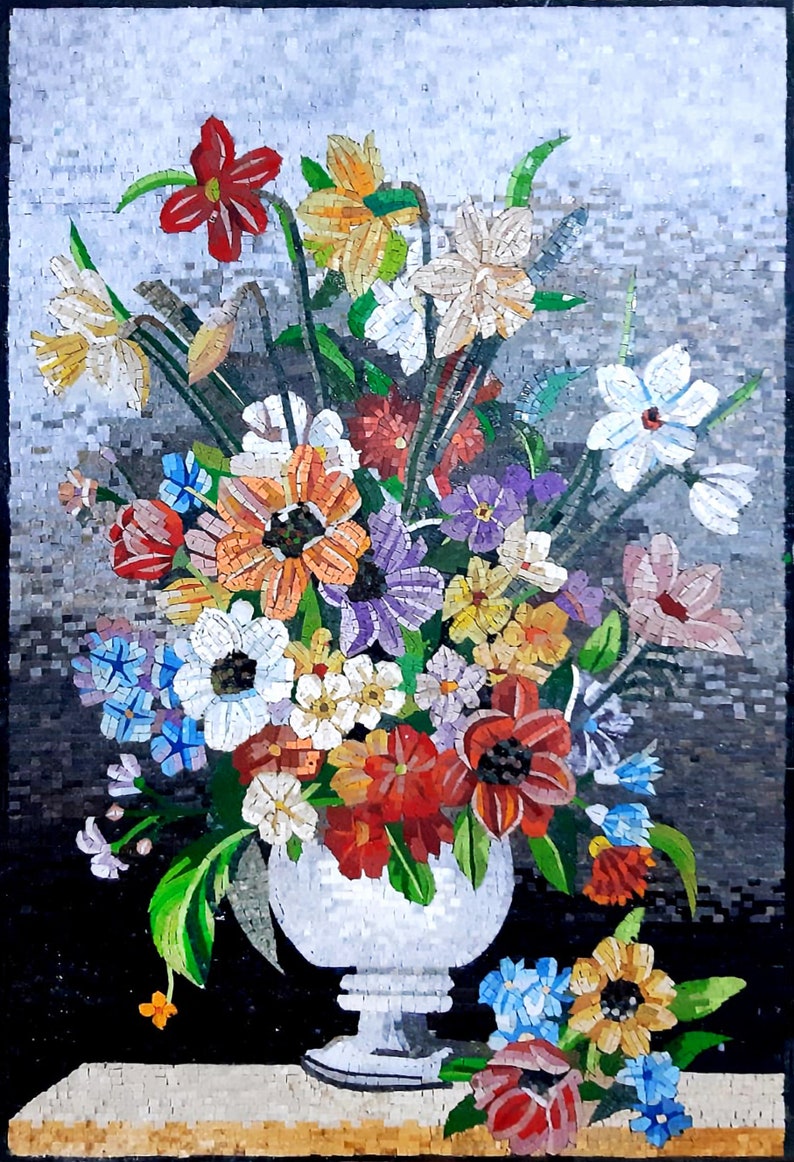Elegant Mosaic Vase - Vivid Art