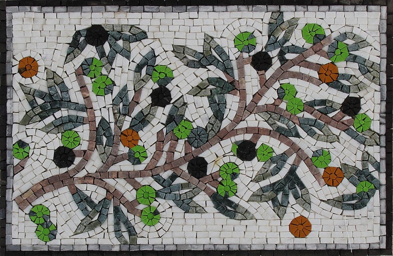 Geometric Art: Simple Mosaic Tile Rug