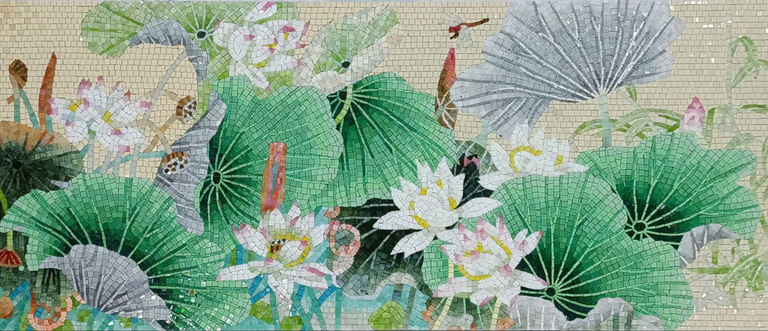 Hano Art Glass Tile Scenery View Mosaic