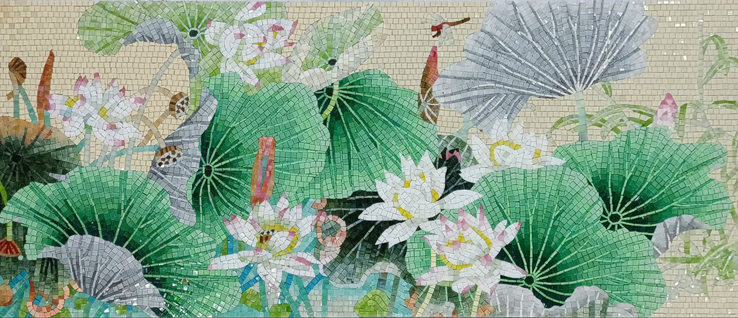 Hano Art Glass Tile Scenery View Mosaic