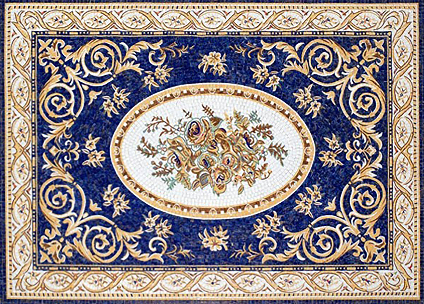 Arabesque Elegance: Rug Mosaic Art | Geometric Mosaics | iMosaicArt