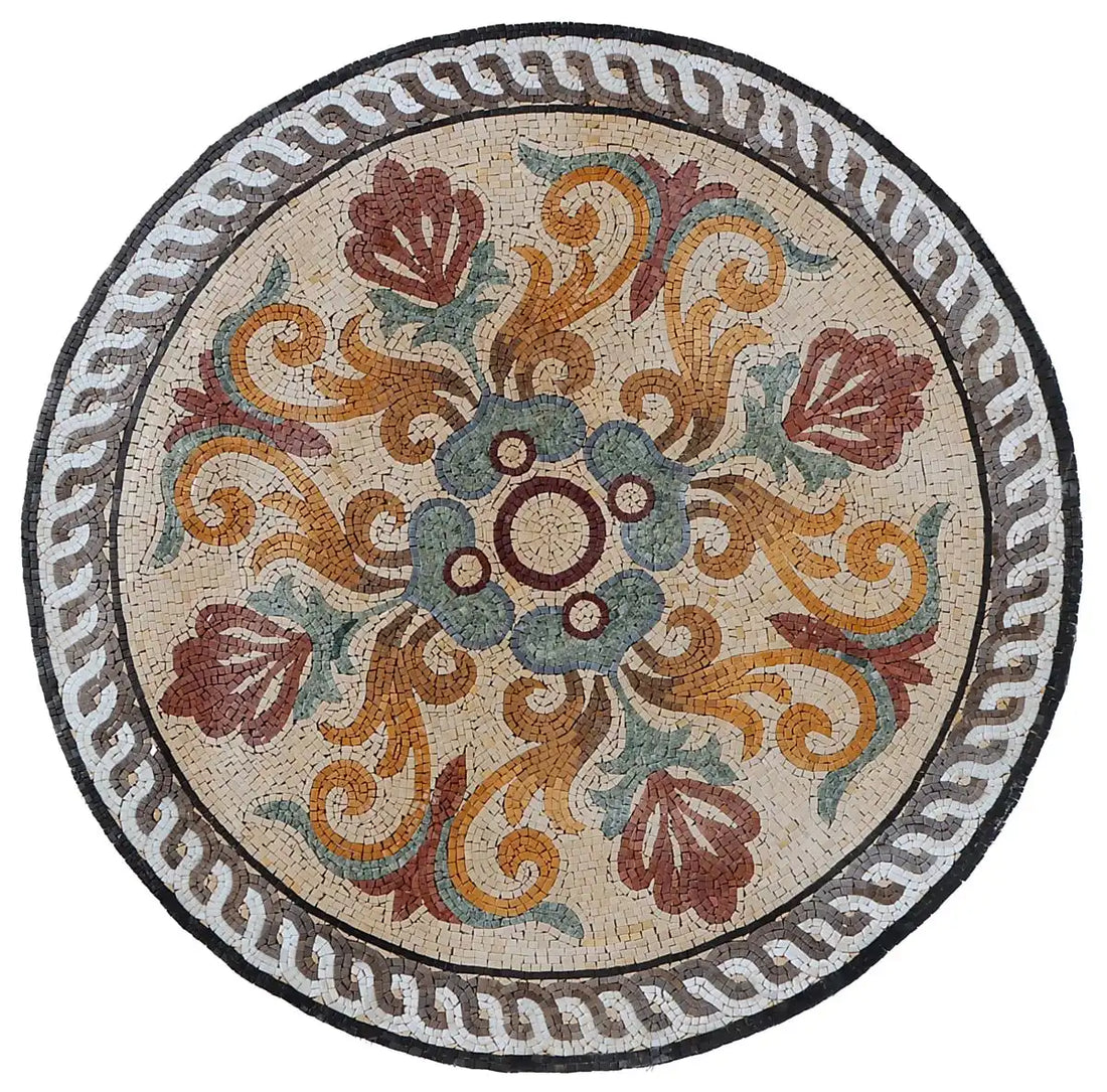 Victoria Mosaic Art - Floral Geometric Design
