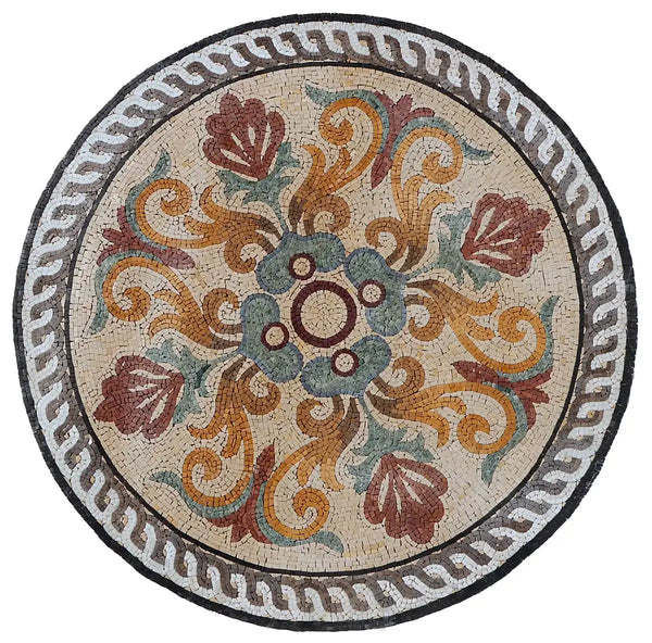 Victoria Mosaic Art - Floral Geometric Design
