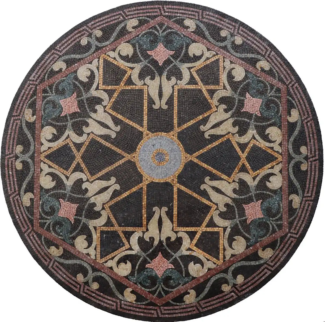 Ornament Reddish Mosaic Art Geometric