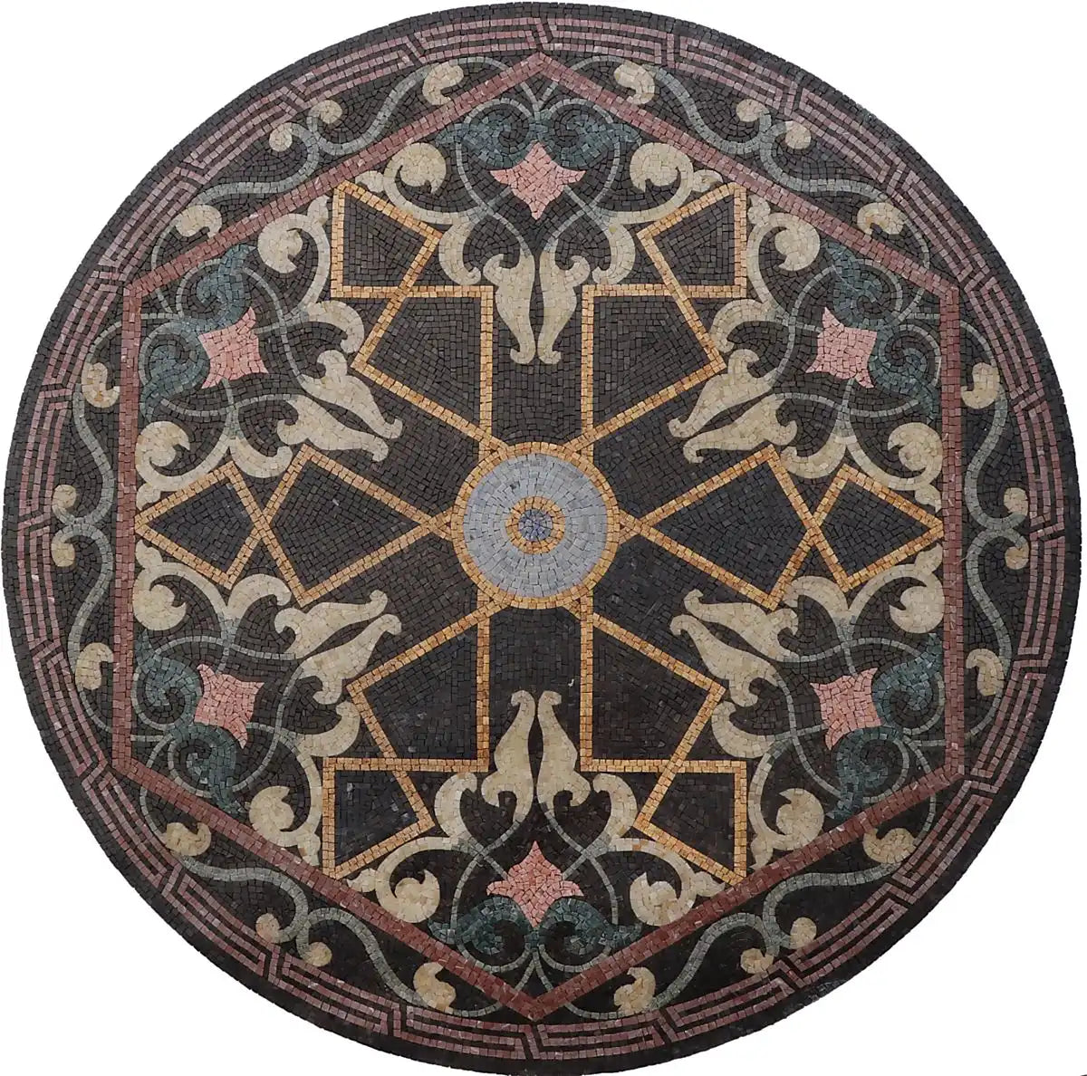 Ornament Reddish Mosaic Art Geometric