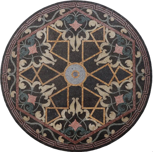 Ornament Reddish Mosaic Art Geometric