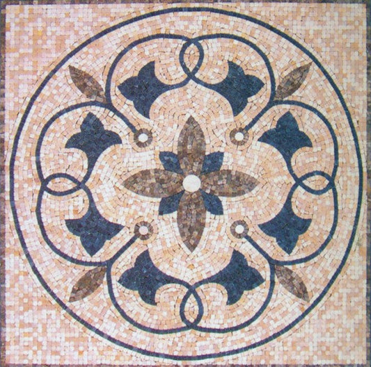 Mosaic Tile Artwork - Rosa Square Art