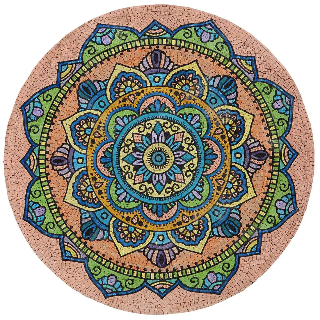 Luminous Medallion Mosaic Pattern For Entrance