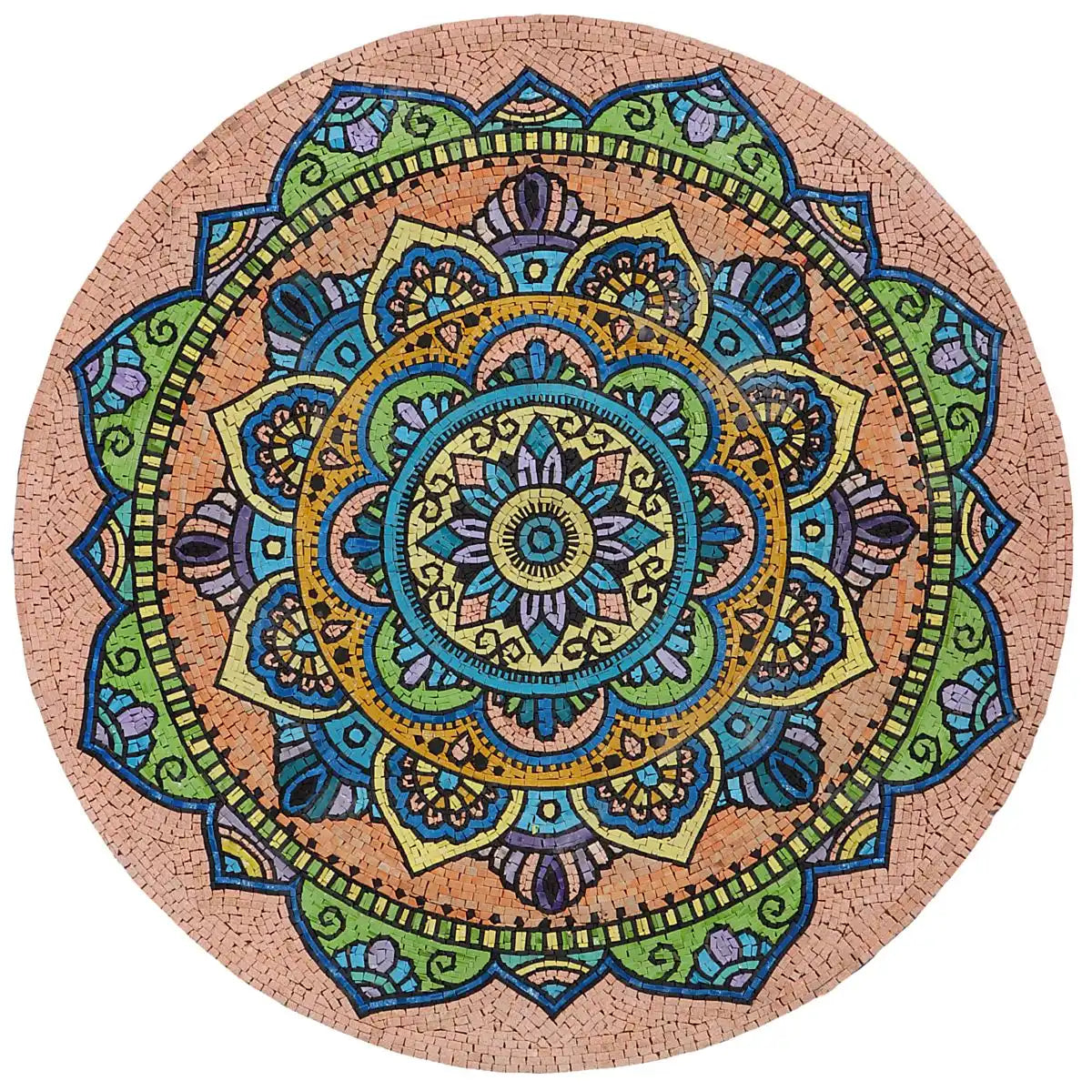 Luminous Medallion Mosaic Pattern For Entrance