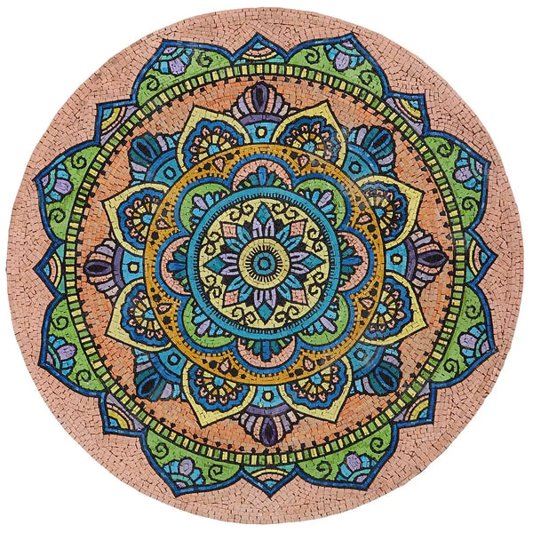 Luminous Medallion Mosaic Pattern For Entrance