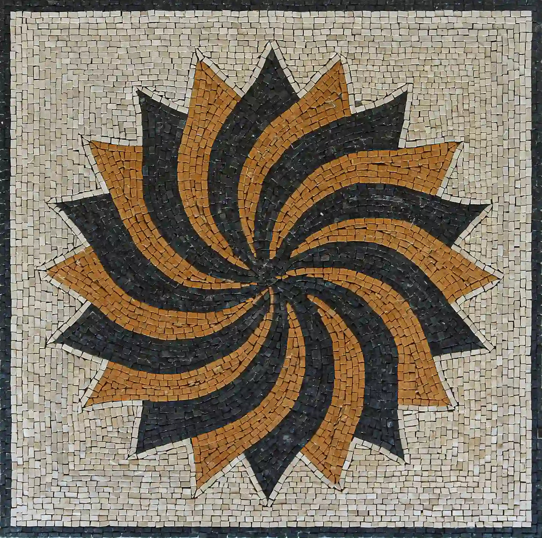 Marble Mosaic Curved Design For Bedroom