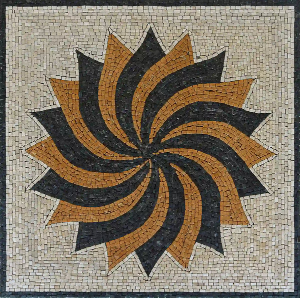 Marble Mosaic Curved Design For Bedroom