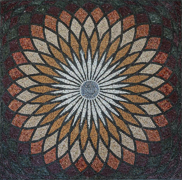 Handmade Mosaic Compass Flower Hanging