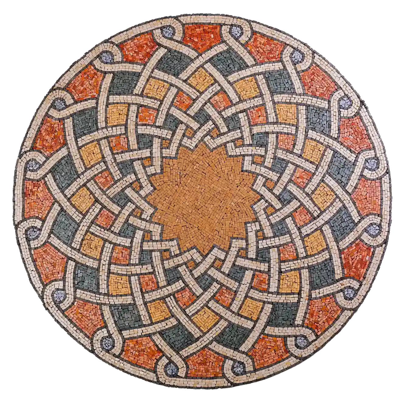 Italian Mosaic Medallion Snake