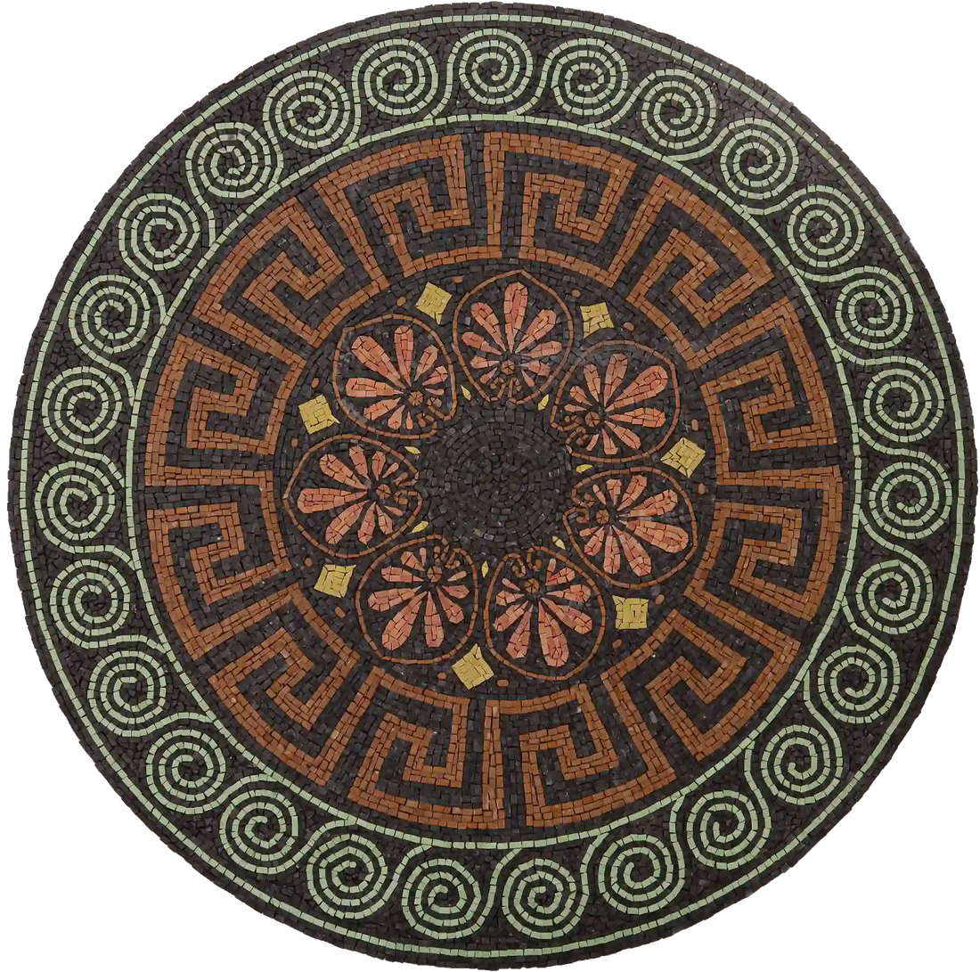Ancient Mosaic Round Ornament