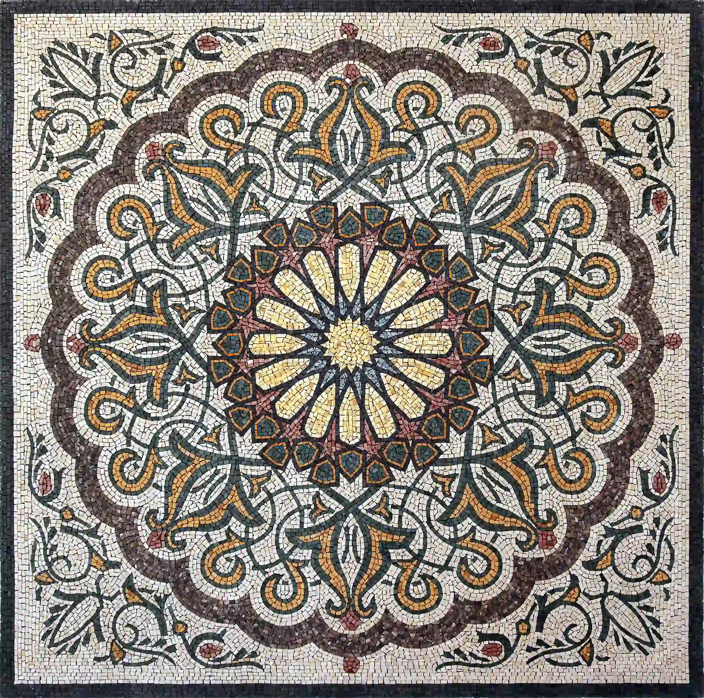 Spiral Geometry Mosaic Art Rug