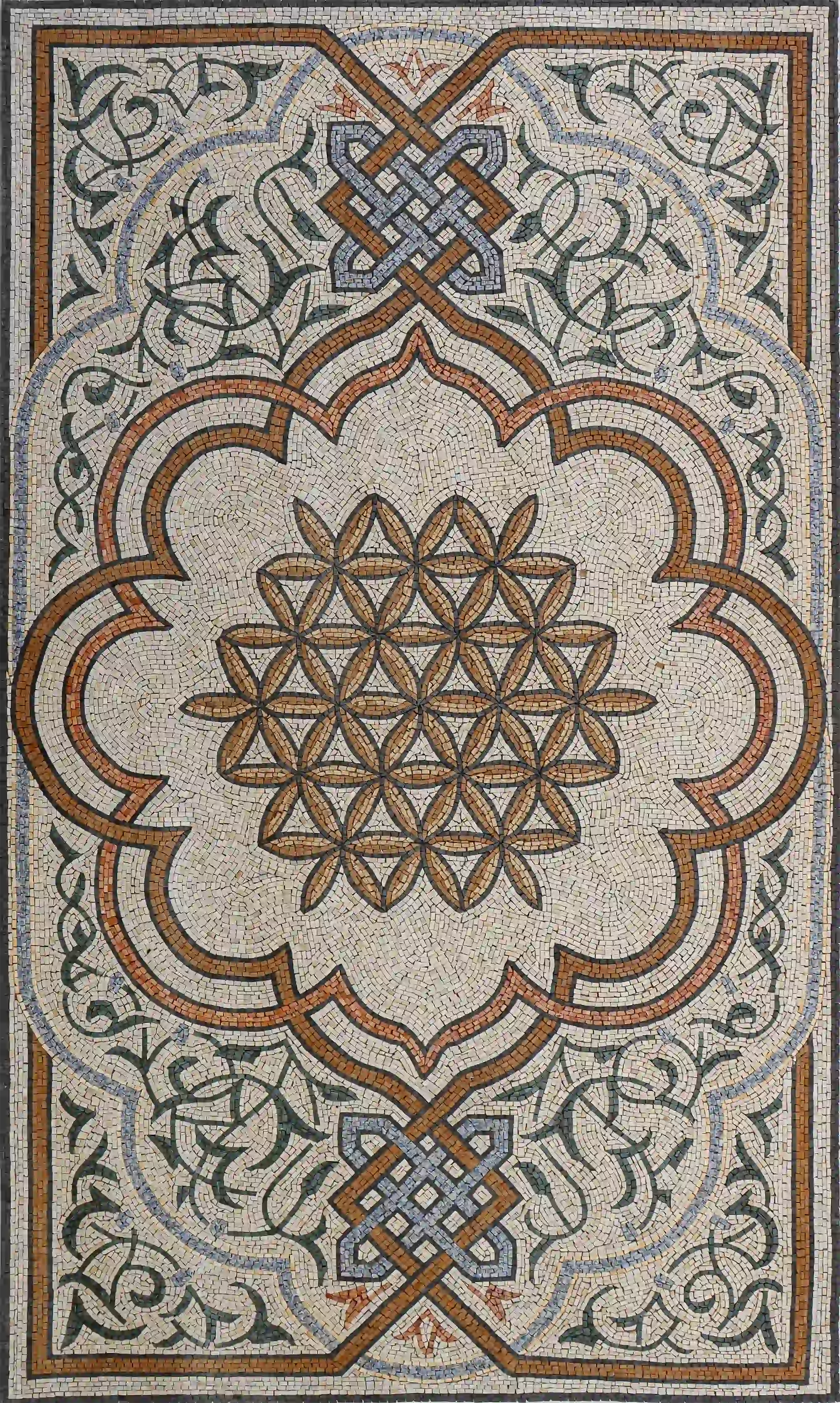 Mosaic Art Idea For Rug For Entryway