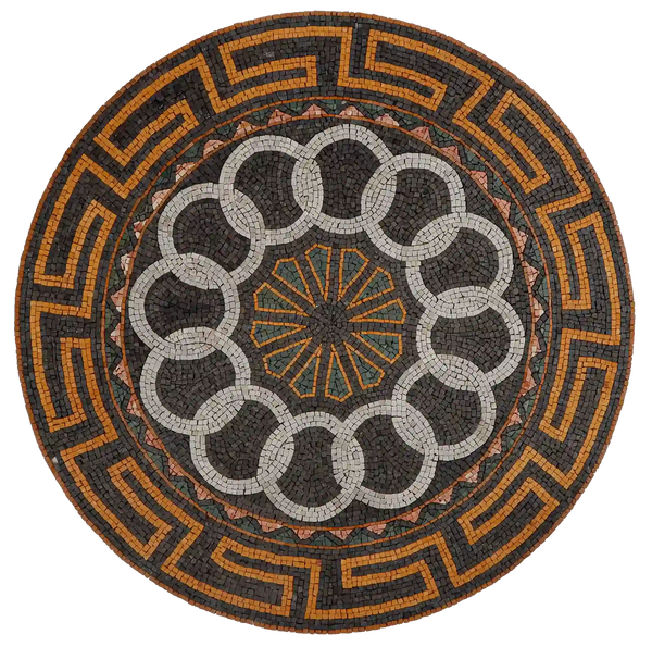 Garden Flooring Mosaic Medallion Pattern