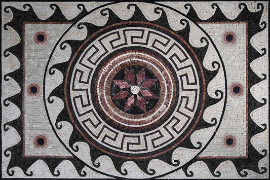 Diamond Geometric Mosaic Rug: Sophisticated and Chic | Geometric Mosaics | iMosaicArt
