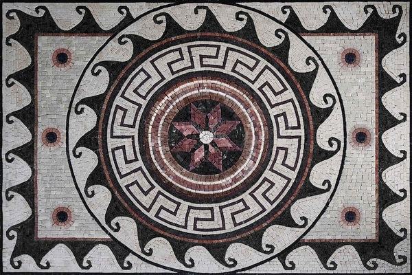 Diamond Geometric Mosaic Rug: Sophisticated and Chic