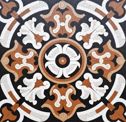 Colorful Geometric Mosaic Rug: A Vibrant Accent Piece | Geometric Mosaics | iMosaicArt
